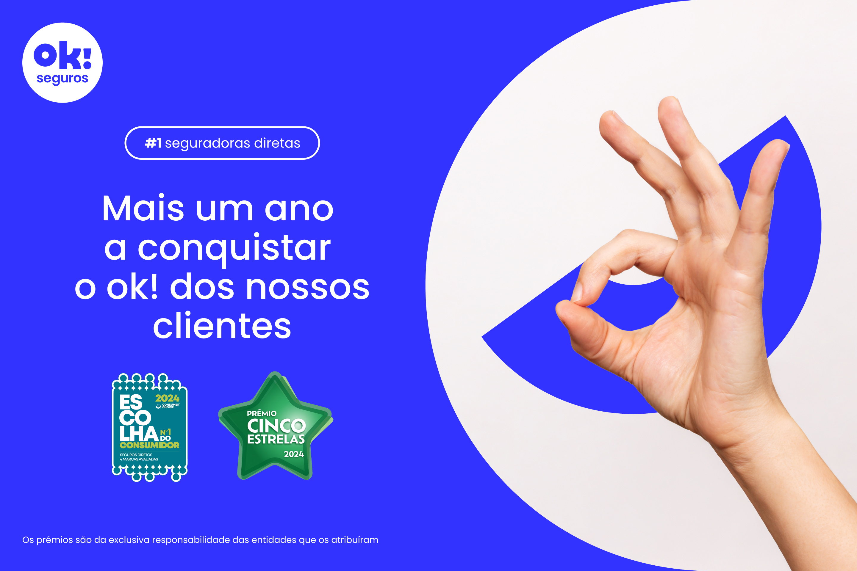 prémio cinco estrelas, prémio escolha do consumidor, mão a fazer ok